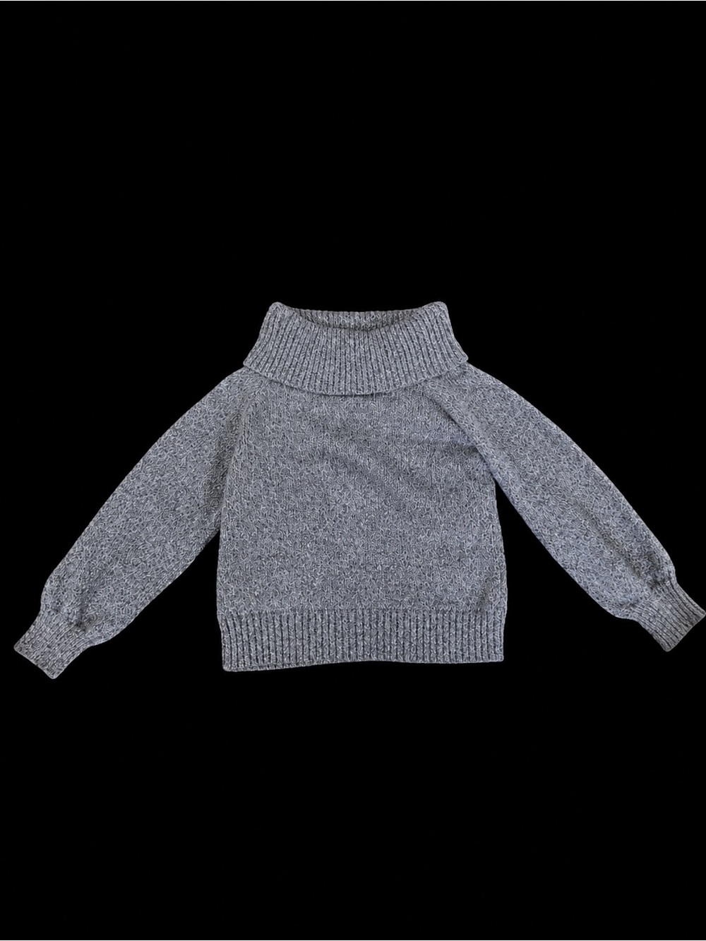 Cozy Gray Off-Shoulder Turtleneck Sweater - Women